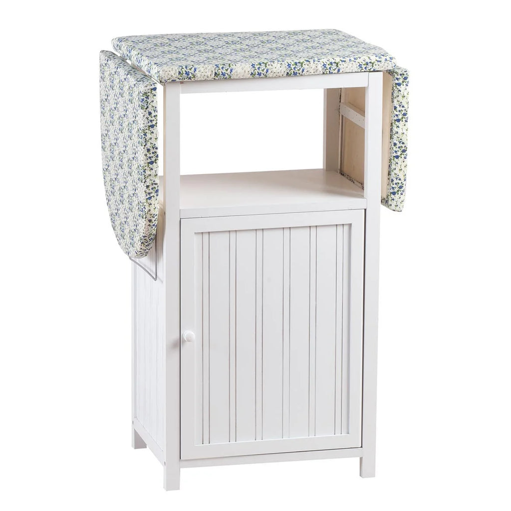 Deluxe Ironing Board with Storage Cabinet, White M206