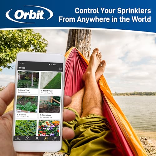 4-Zone Smart Sprinkler Controller, Gray E7109