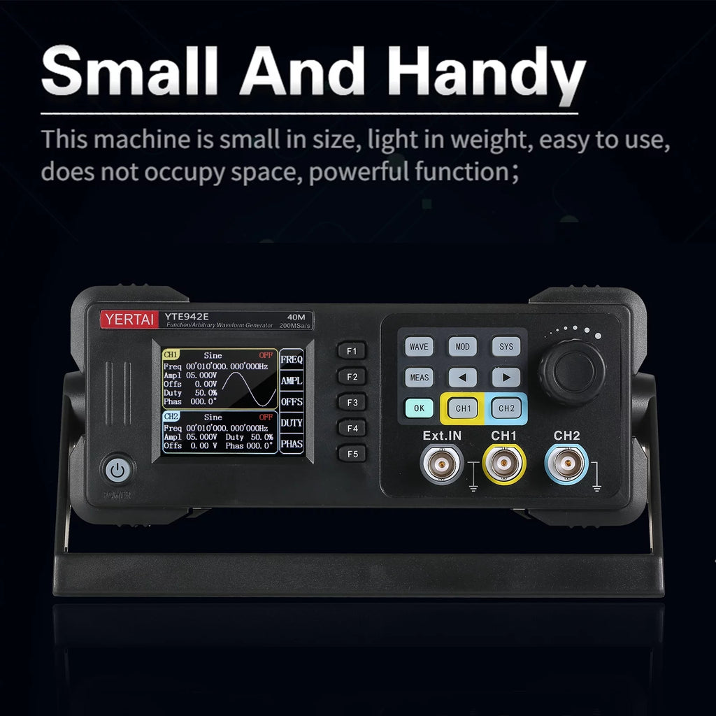 Portable Dual Channel Arbitrary Waveform Generator with 2.4 inch TFT LCD R686907