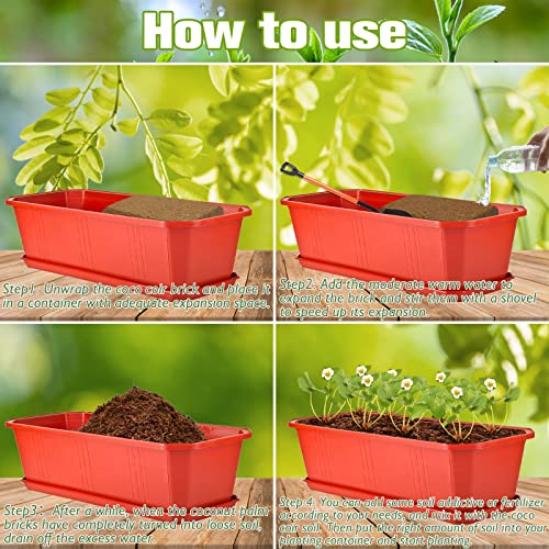 Organic Coconut Coir Brick Compressed Potting Soil for Plants Flowers Reptiles X914