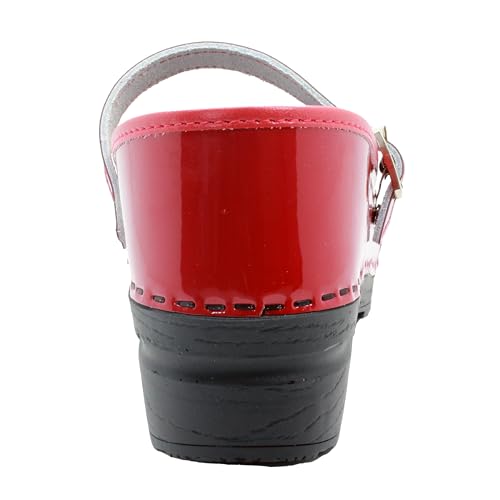 Women's Mary Jane Leather Clogs Z500