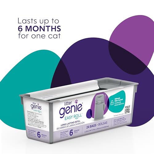 Easy Roll Continuous Refill Bags for Litter Genie, 24 Count T472017