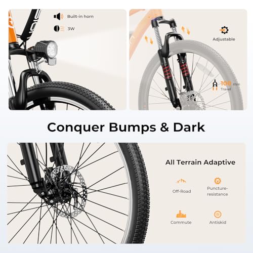 Electric Bike for Adults with 500W Motor, 40 Miles Range, 7-Speed G9578