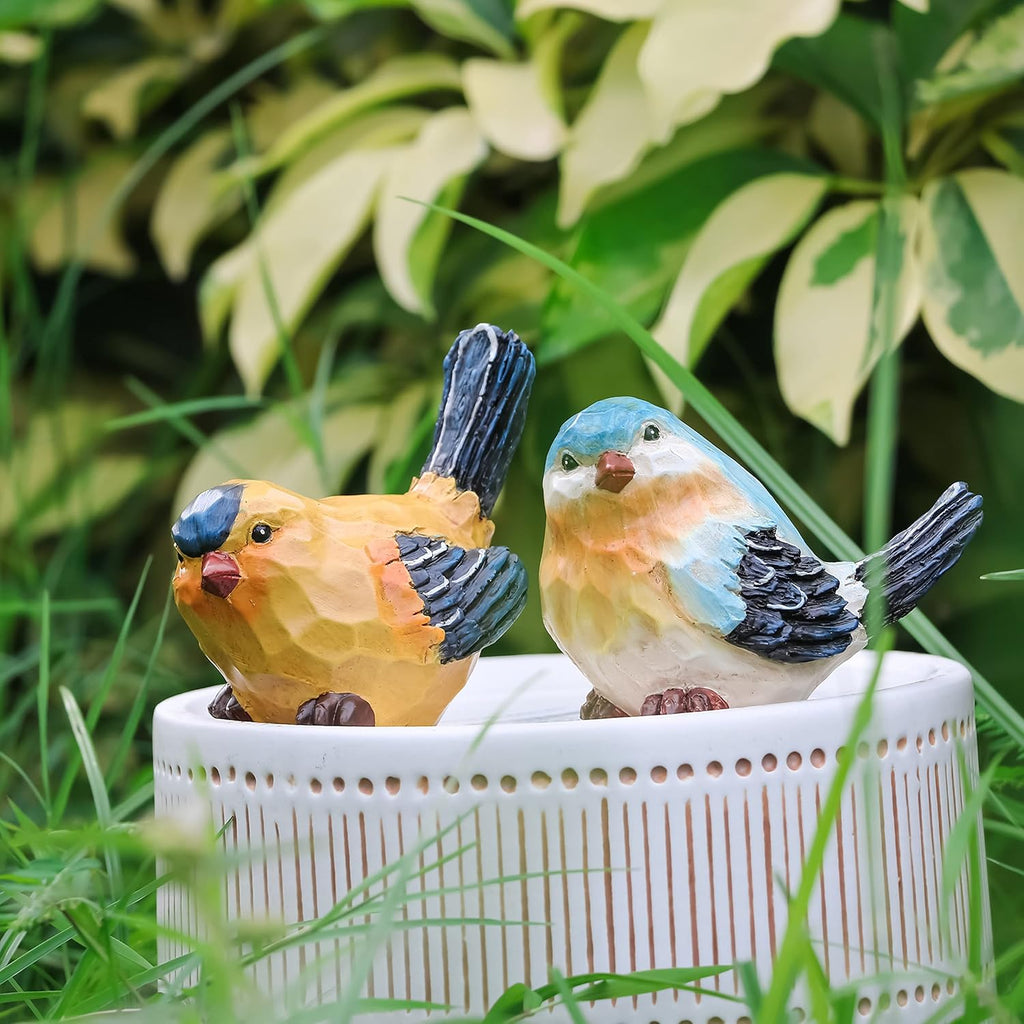 Bird Garden Decor Outdoor Statues Figurines, Set of 3 Resin Lawn Ornaments X28649