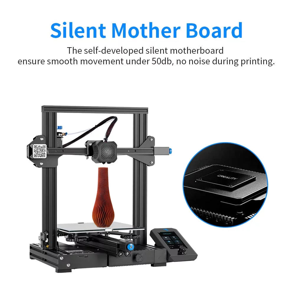 3D Printer 220x220x250mm Aluminum Black Q271354