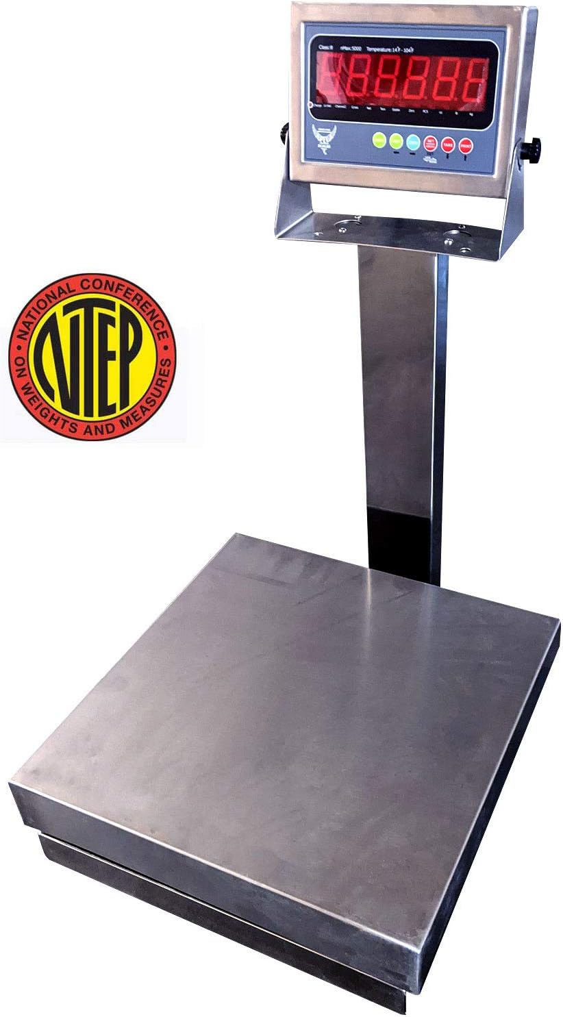 Recycling 304 Stainless Steel Bench Scale, NTEP Legal for Trade (18 x 18) V4455