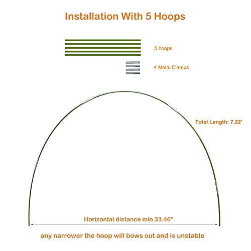 Garden Hoop House Kit for Raised Beds, 20 Pack J3798