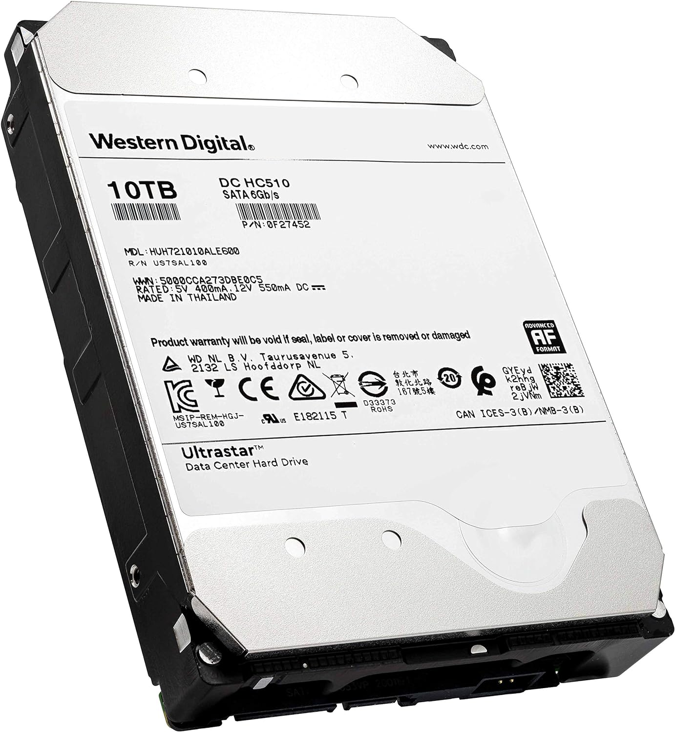 10TB SATA 7200 RPM 256MB Cache 3.5in Enterprise Hard Drive (Renewed) H7773