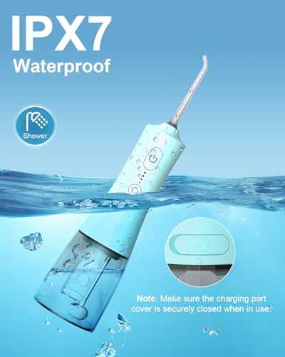 Cordless Water Flosser 300ml Rechargeable Oral Irrigator with 4 Modes and 4 Jet Tips D7941