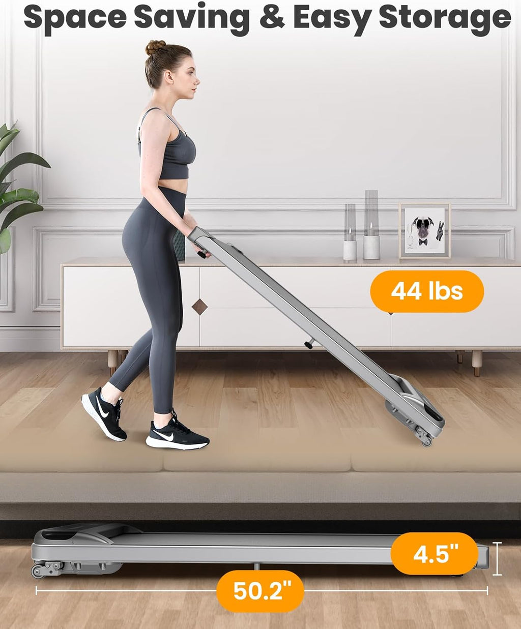 Under Desk Treadmill with Remote Control for Home Office Z133310