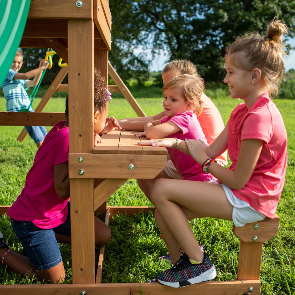 All Cedar Wood Playset Swing Set Y7677