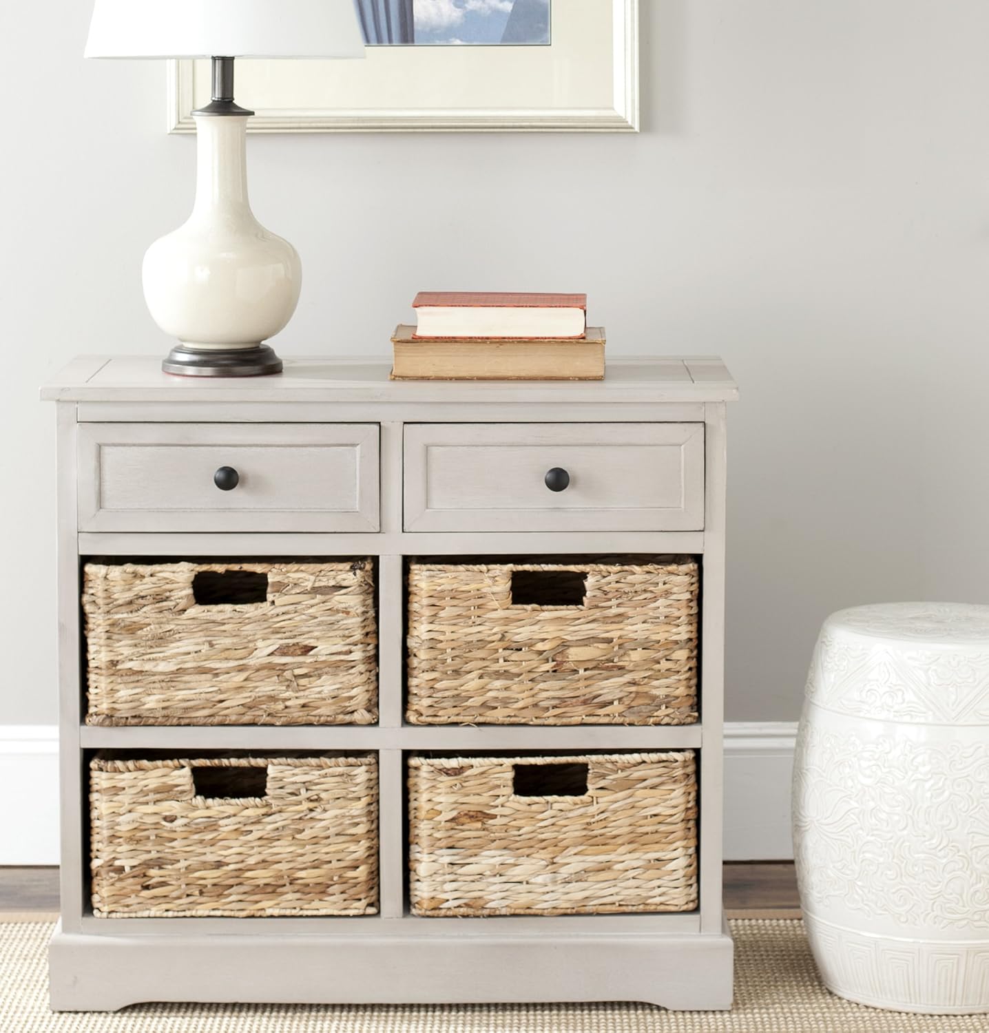 Wicker Basket Storage Unit L491