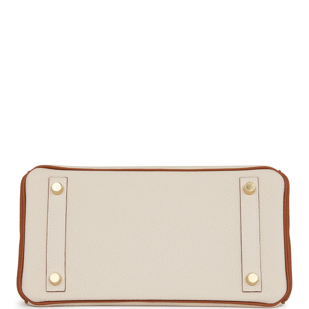 Birkin 25 Craie and Gold Togo Brushed Gold Hardware O89269