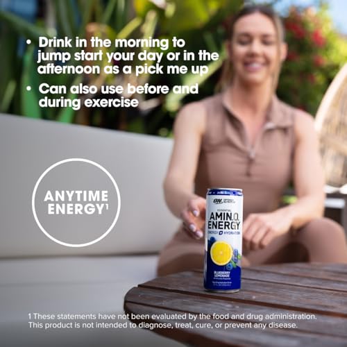 Sparkling Hydration Drink with Electrolytes and Caffeine, Sugar Free, Juicy Strawberry, 12 Pack Y10010
