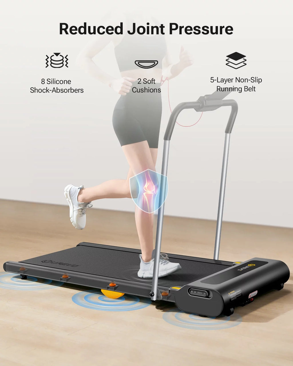 2 in 1 Under Desk Treadmill with Smart Console for Home Office Y891