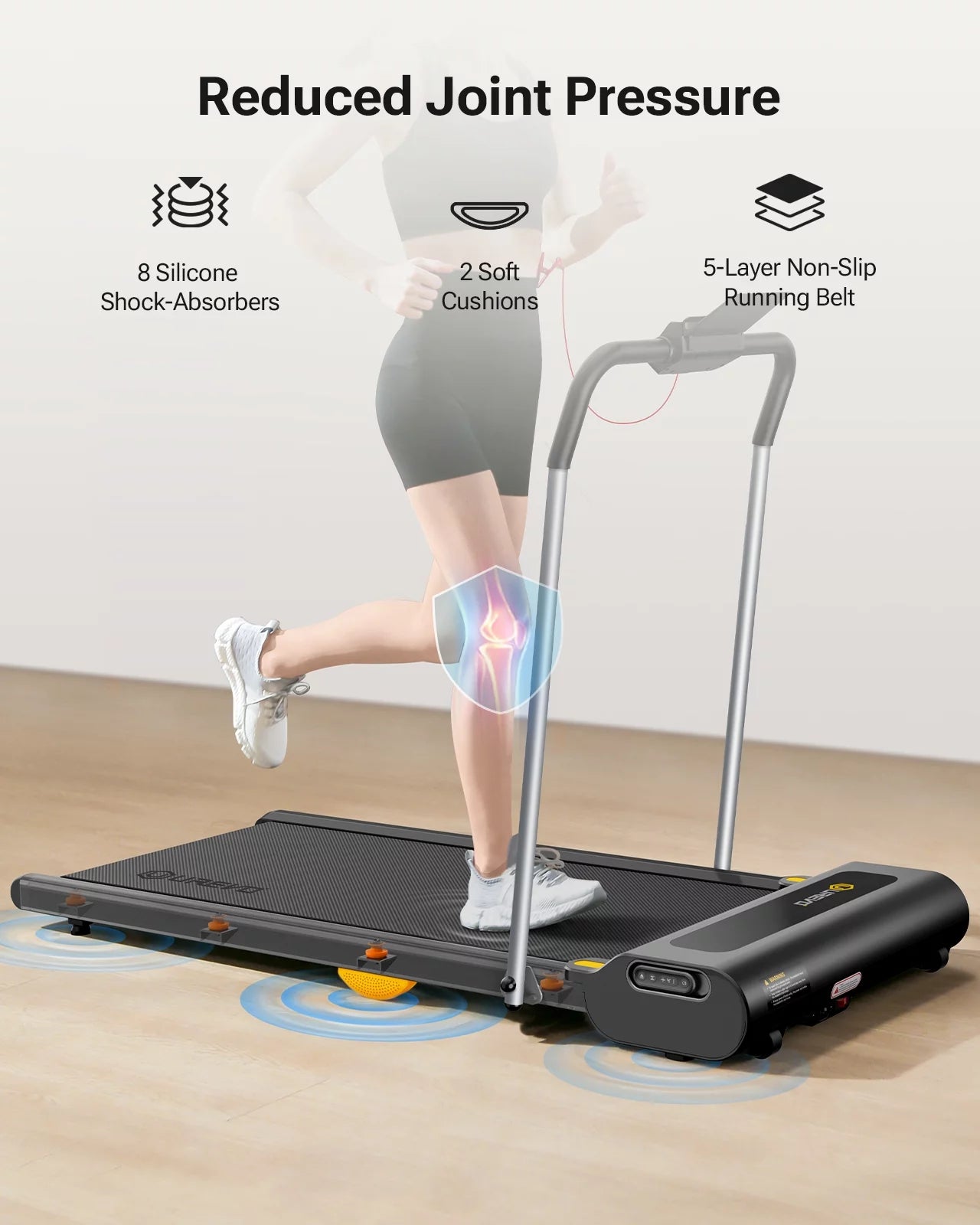 2 in 1 Under Desk Treadmill with Smart Console for Home Office Y891