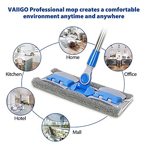 Microfiber Hardwood Floor Mop with 5 Reusable Washable Pads Y129918