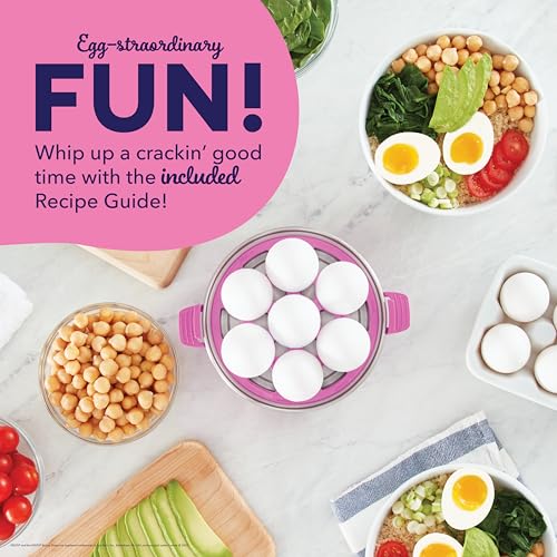 Rapid Egg Cooker for 6 Eggs, Hard Boiled, Poached, Scrambled, or Omelets, Auto Shut Off, Black G6815
