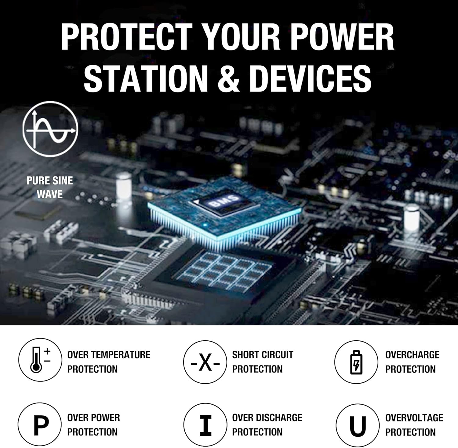 Portable Power Station 518Wh, 500W AC Outlet, Solar Generator for Camping and Road Trip Y472569