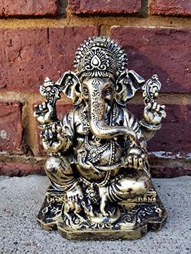 Ganesh Statue Multicolor Antique Finish B98391