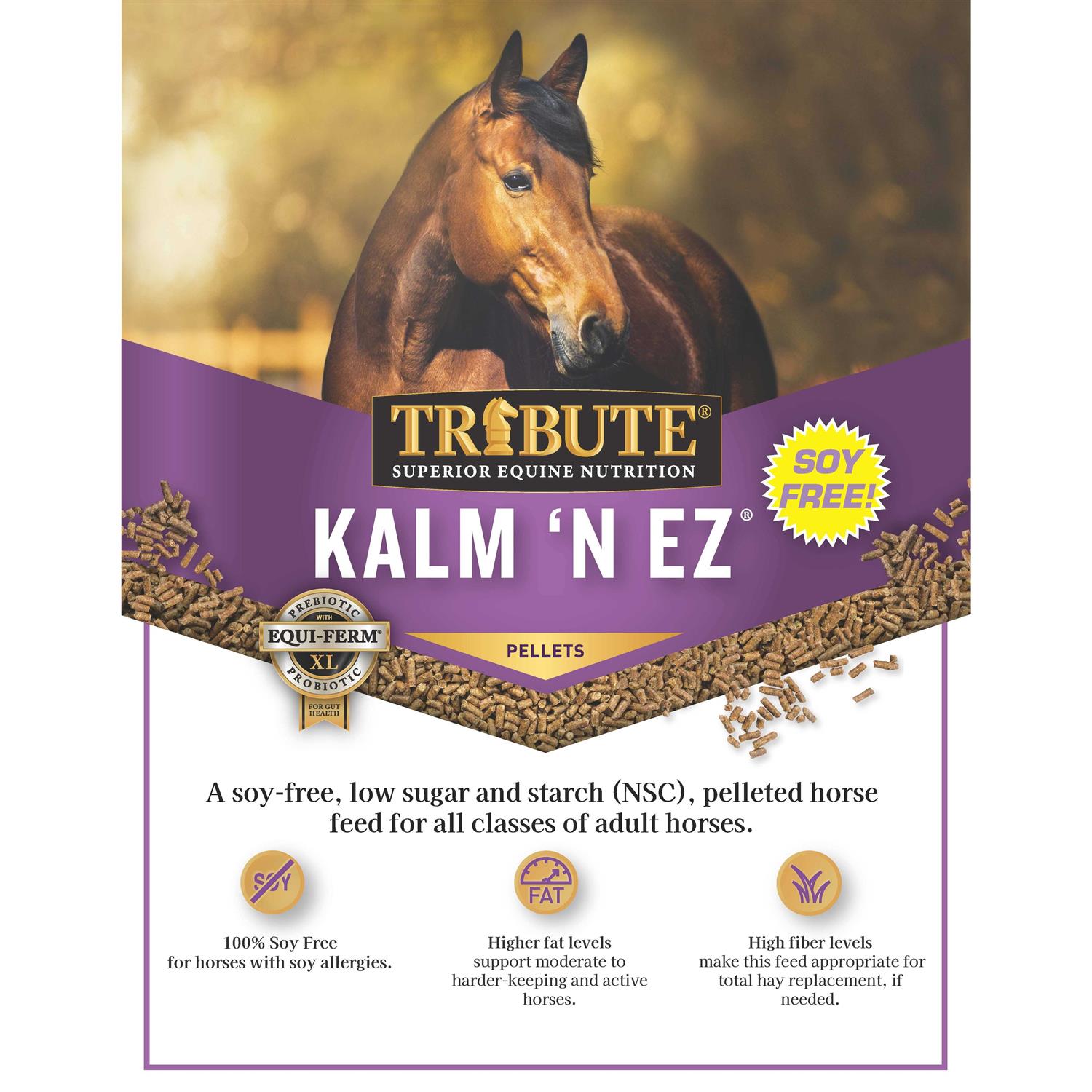 Soy-Free Kalm N EZ Pellet for Horses E231005