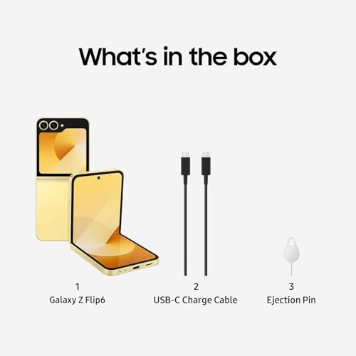 Galaxy Z Flip 6 AI Cell Phone, 256GB Unlocked Android Smartphone, Foldable Design U83954
