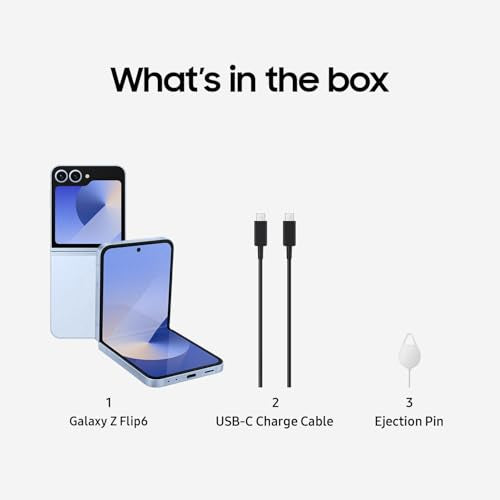 Galaxy Z Flip 6 AI Cell Phone, 256GB Unlocked Android Smartphone, Foldable Design U83954