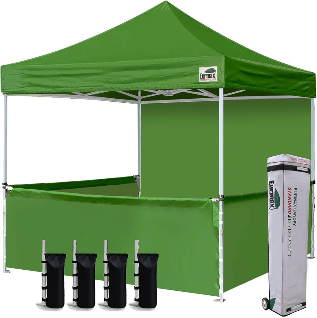 10x10 Pop-up Canopy Tent with Sidewalls and Roller Bag T643