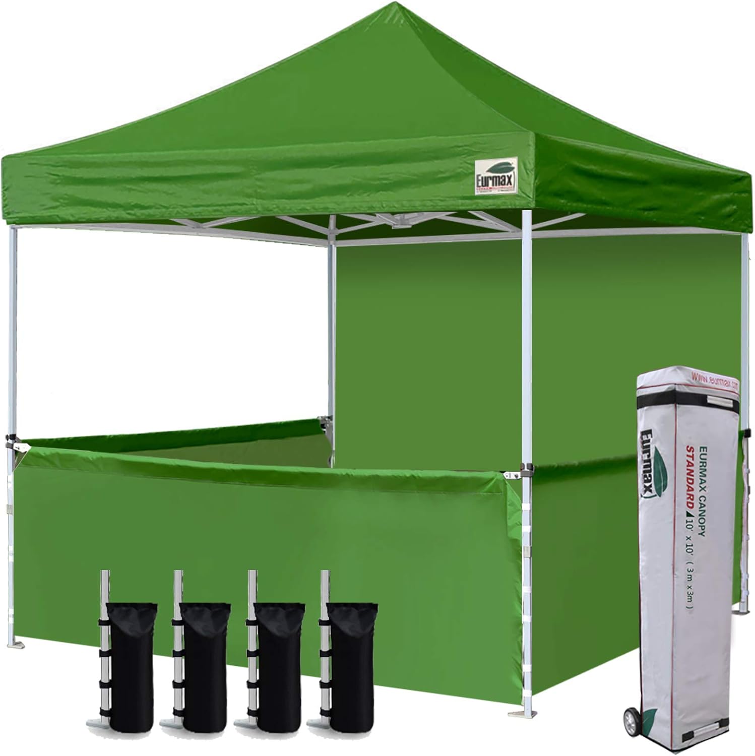 10x10 Pop-up Canopy Tent with Sidewalls and Roller Bag T643