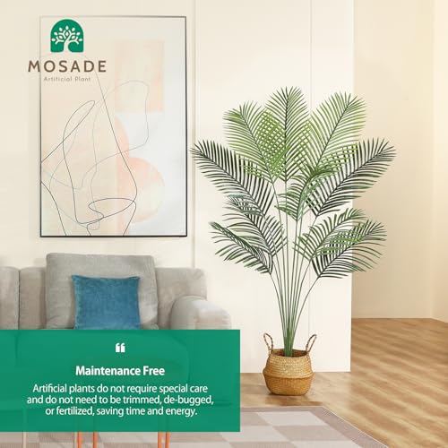 Artificial Areca Palm Tree 6 Feet Fake Tropical Plant with Seagrass Basket V9662