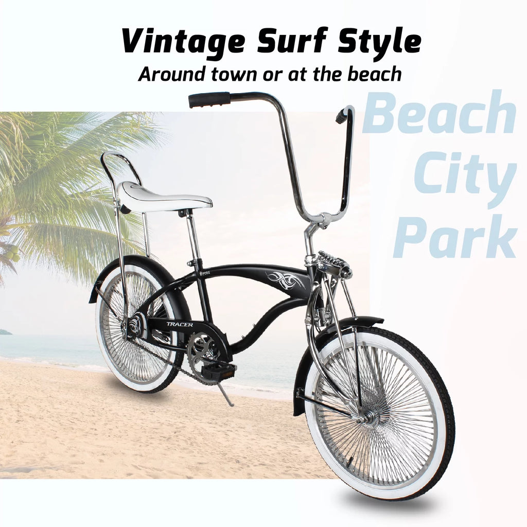 Classic Beach Cruiser Bike, 20 Inch Wheels, Coaster Brakes C4278