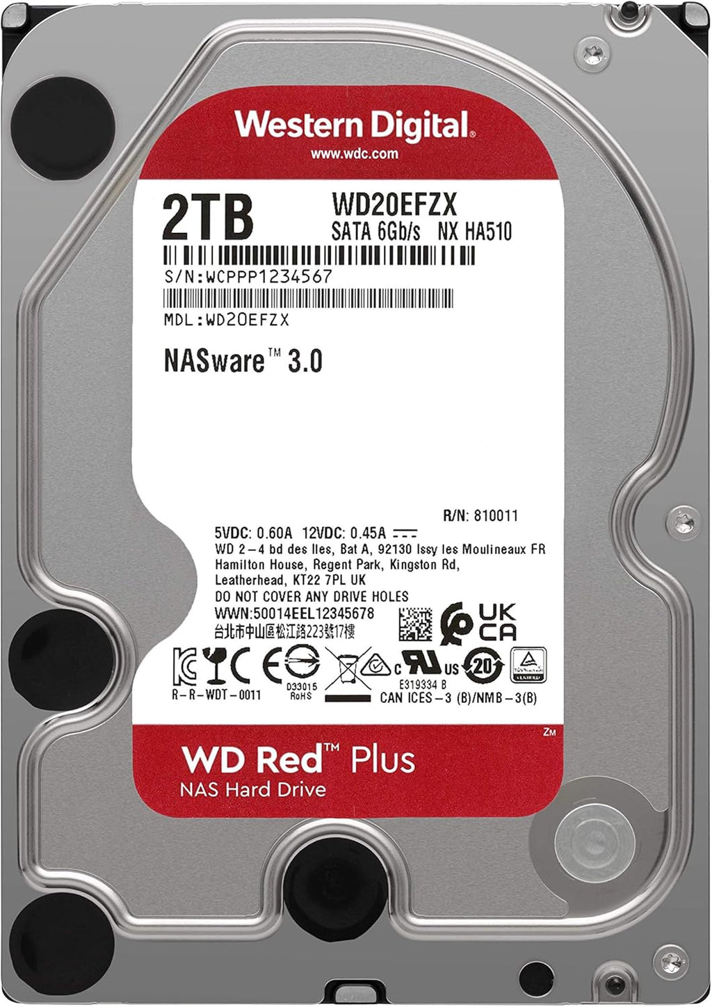 12TB NAS Internal Hard Drive HDD 7200 RPM SATA 6 GB/s CMR 512 MB Cache 3.5 P8157