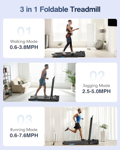 2 in 1 Smart Walking Pad Treadmill with 300lbs Capacity I1109