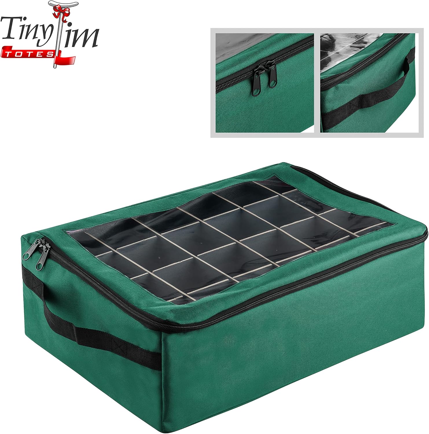 Christmas Ornament Organizer Storage Box, Green E26608