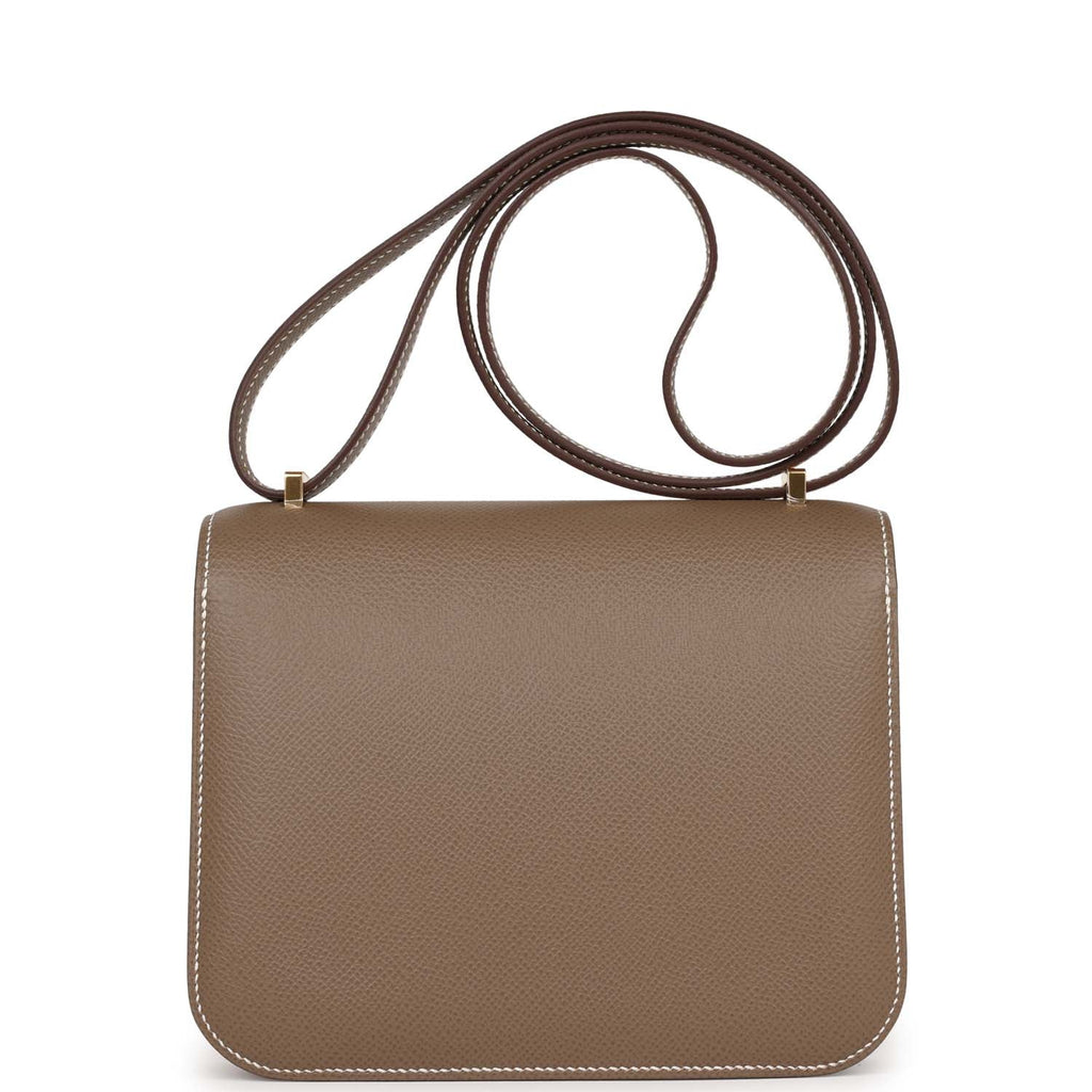 Constance 18 Etoupe Epsom Gold Hardware F14501