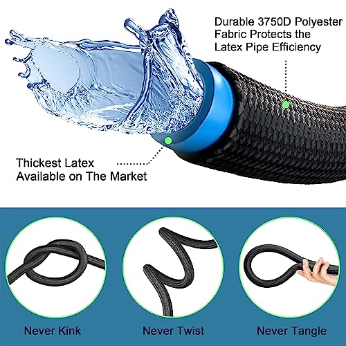 Expandable Garden Hose with Spray Nozzle and Brass Fittings Q243453