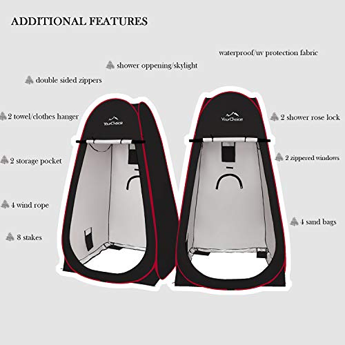 Oversized Pop Up Privacy Tent for Camping Shower Changing G680