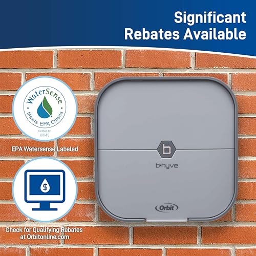 4-Zone Smart Sprinkler Controller, Gray E7109