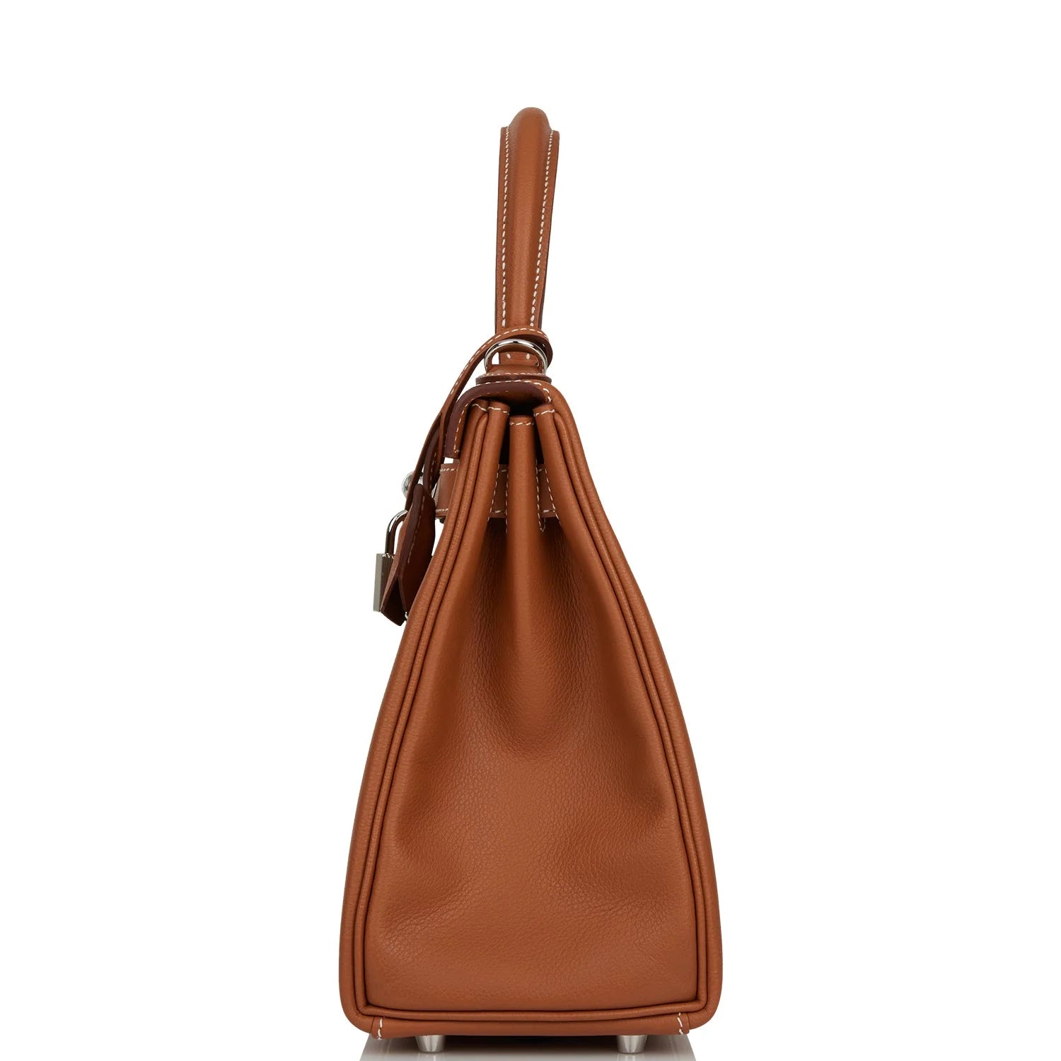 Kelly Retourne 28 Gold Evercolor Leather Handbag E1676
