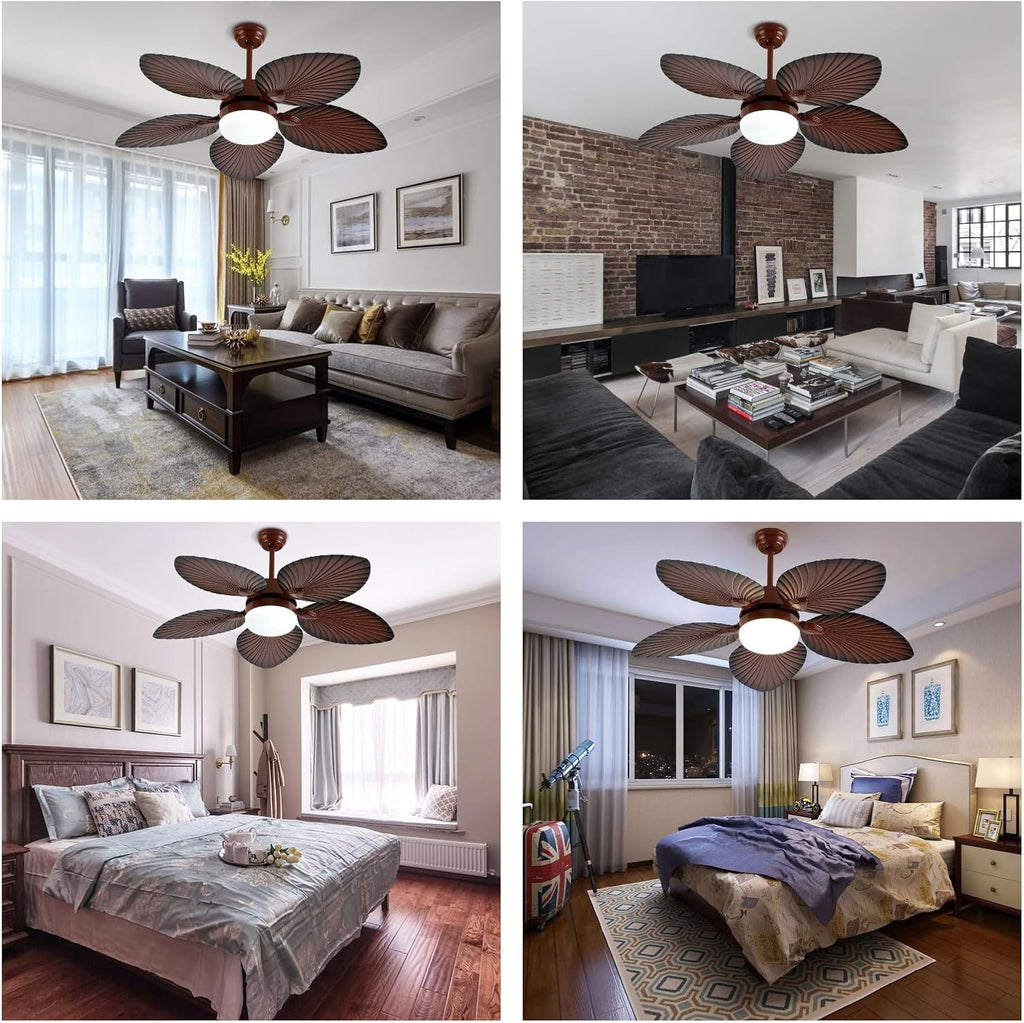 Tropical Coastal 42 Inch Ceiling Fan with LED Light and Remote Control C843