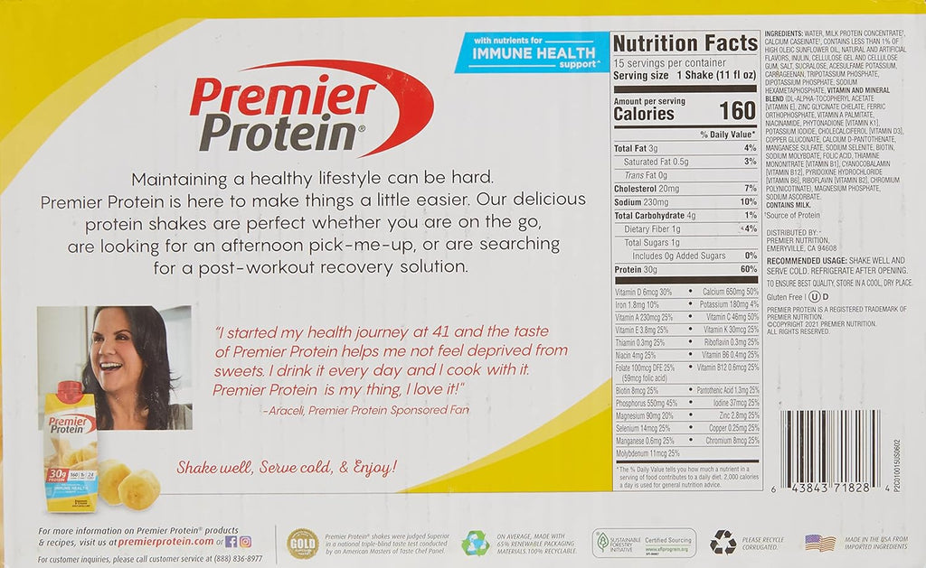 Bananas & Cream High Protein Shake, 15 x 11 fl oz T38922