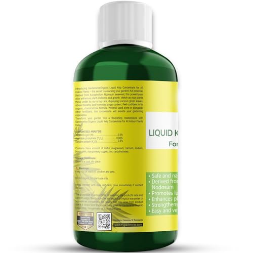 Organic Kelp Seaweed Concentrate Liquid Fertilizer for Indoor Plants, 8 oz Z51696
