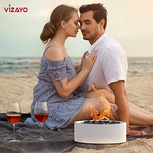 Tabletop Fire Pit for Patio, Indoor Outdoor Fireplace Bowl N8454