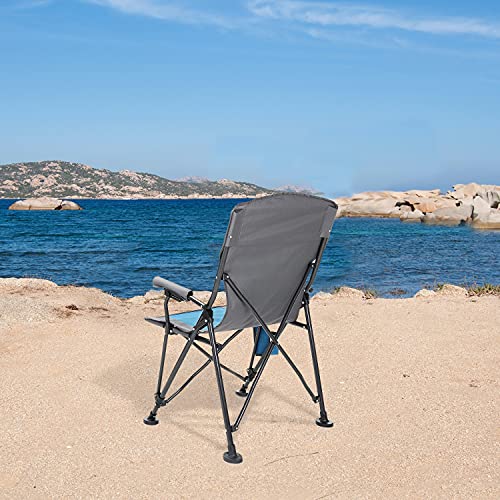 Heavy-Duty Folding Camping Quad Chair with Carrying Bag and Cup Holder F9543