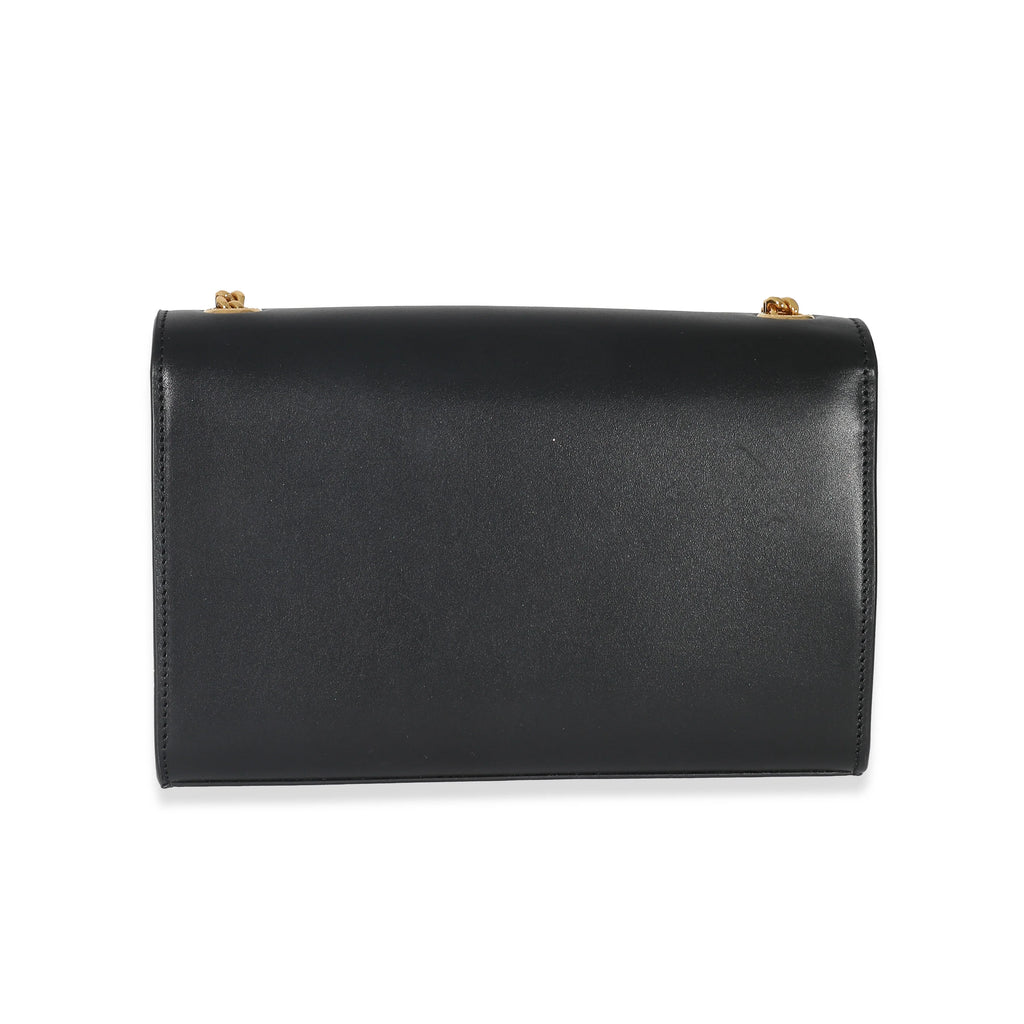 Black Smooth Leather Small Tassel Bag C808