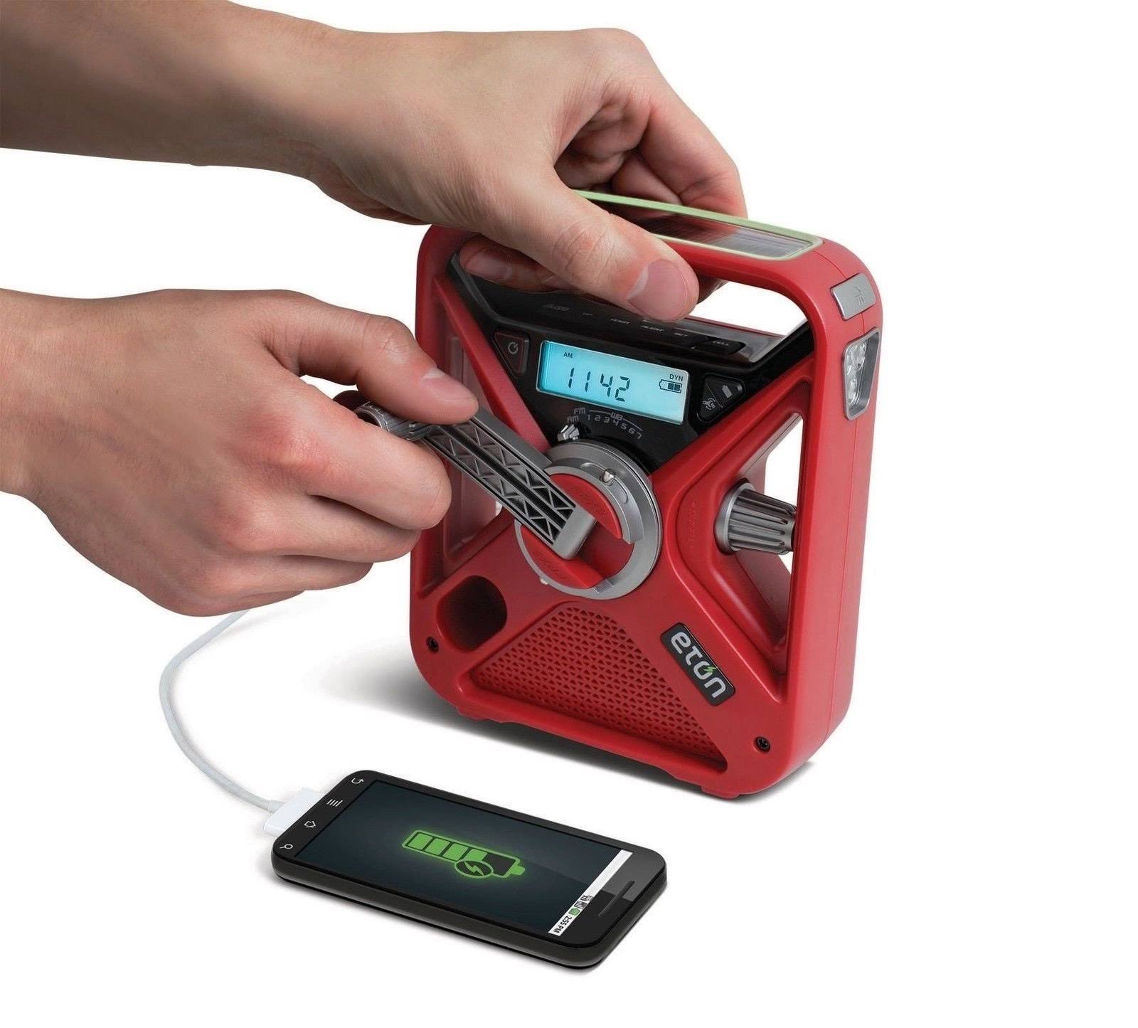 Hand Crank NOAA AM/FM Weather Alert Radio with Smartphone Charger T255