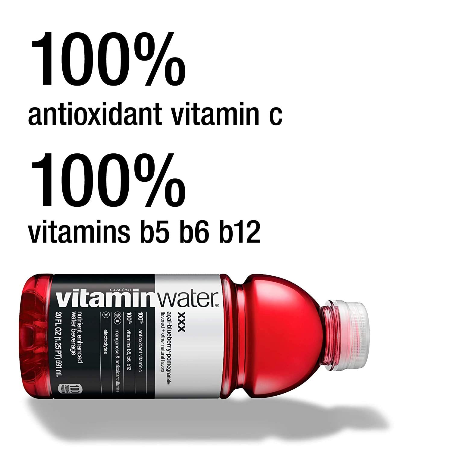 Nutrient Enhanced Water with Vitamins, Variety Pack, 20 oz Bottles (Pack of 6) T62155