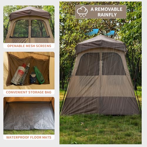 Oversized Camping Shower Tent with Floor Privacy Shelter U345