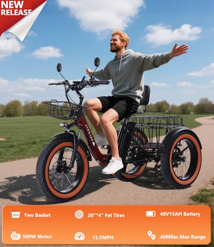 Adult Electric Tricycle 3 Wheel Bike Q8526