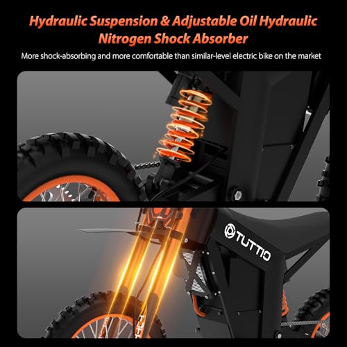 Electric Dirt Bike for Teens Adults, 14/12 Inch Fat Tire, 2000W Motor, 48V 21AH Battery U49982